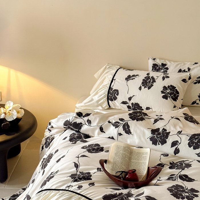 91家纺网 家纺一手货源 找家纺 （总）ONE TWO ONE 121 2025新款50长绒棉贡缎数码印花四件套-晨光熹微【提供买家秀】 【会员-20】 平台控价券后不得低于368/388元