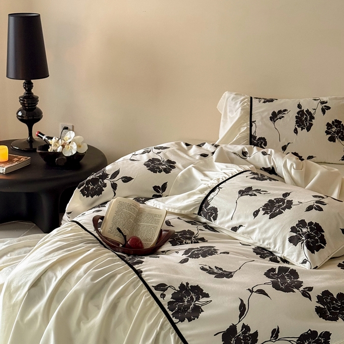 91家纺网 家纺一手货源 找家纺 （总）ONE TWO ONE 121 2025新款50长绒棉贡缎数码印花四件套-晨光熹微【提供买家秀】 【会员-20】 平台控价券后不得低于368/388元