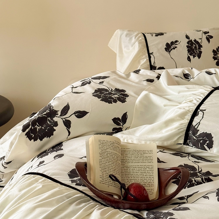 91家纺网 家纺一手货源 找家纺 （总）ONE TWO ONE 121 2025新款50长绒棉贡缎数码印花四件套-晨光熹微【提供买家秀】 【会员-20】 平台控价券后不得低于368/388元