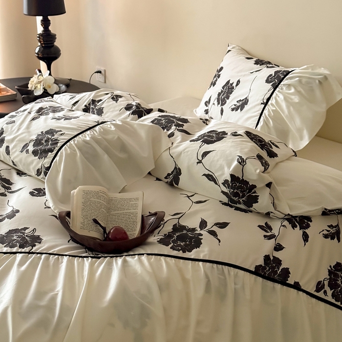 91家纺网 家纺一手货源 找家纺 （总）ONE TWO ONE 121 2025新款50长绒棉贡缎数码印花四件套-晨光熹微【提供买家秀】 【会员-20】 平台控价券后不得低于368/388元