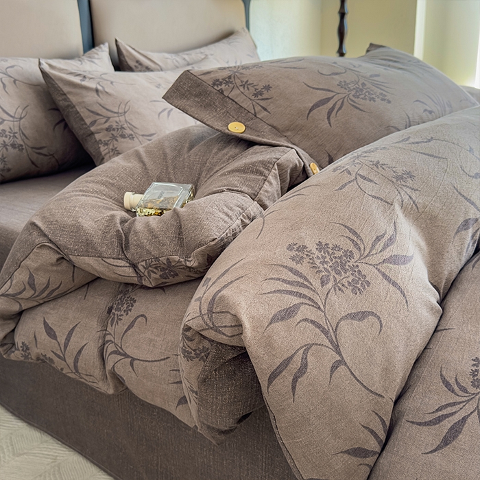 91家纺网 家纺一手货源 找家纺 （总）丝芙妮家居（原乐视家纺） 2025新款原麻纽扣款四件套