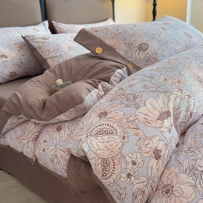 91家纺网 家纺一手货源 找家纺 （总）丝芙妮家居（原乐视家纺） 2025新款原麻纽扣款四件套