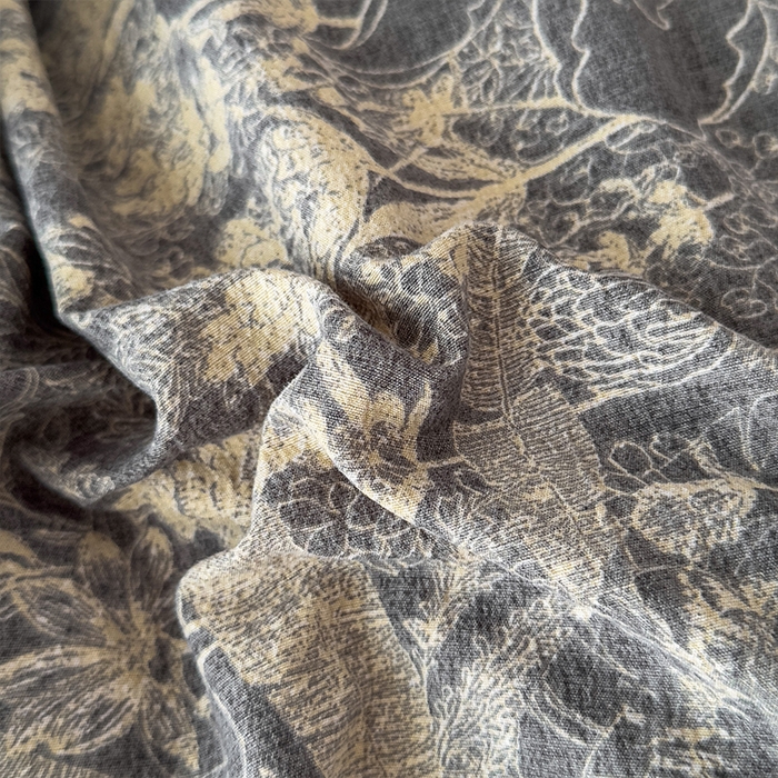 91家纺网 家纺一手货源 找家纺 丝芙妮家居（原乐视家纺） 2025新款原麻纽扣款四件套 曼丽·纽扣款