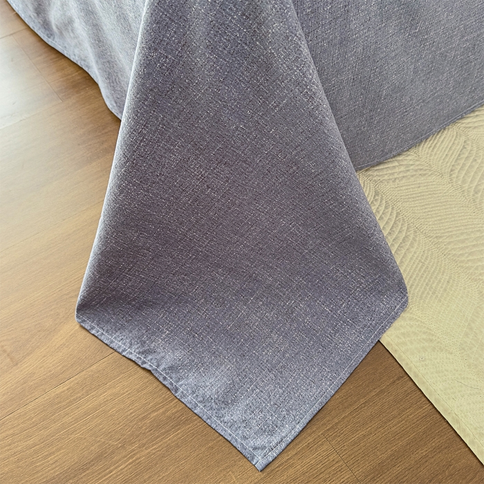 91家纺网 家纺一手货源 找家纺 丝芙妮家居（原乐视家纺） 2025新款原麻纽扣款四件套 梦幻花园·纽扣款