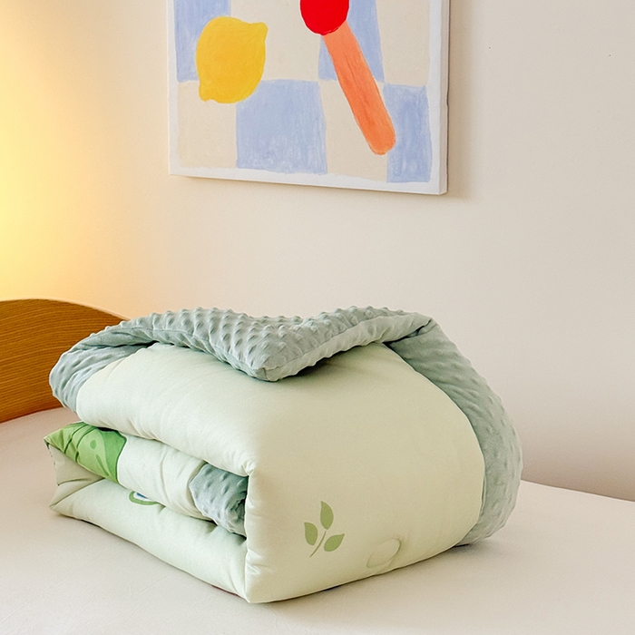 91家纺网 家纺一手货源 找家纺 （总）嗨生活 2025新款针织棉豆豆被儿童豆豆被幼儿园豆豆被被子被芯