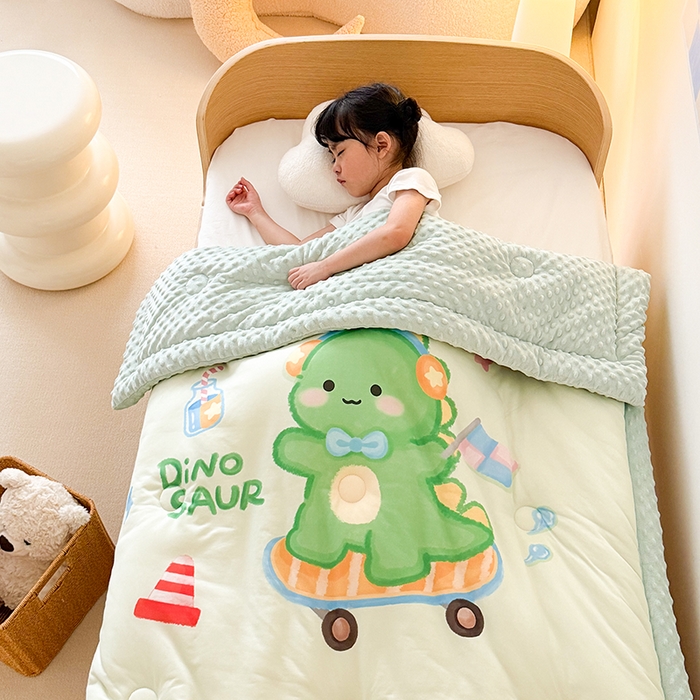 91家纺网 家纺一手货源 找家纺 （总）嗨生活 2025新款针织棉豆豆被儿童豆豆被幼儿园豆豆被被子被芯