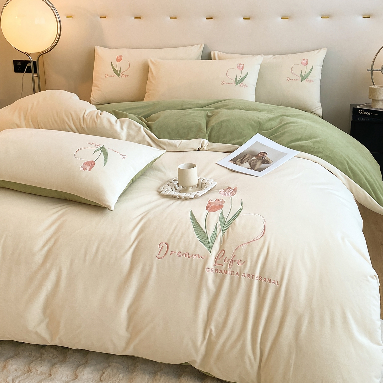 91家纺网 家纺一手货源 找家纺 （总）如一 2025新款水晶绒刺绣四件套