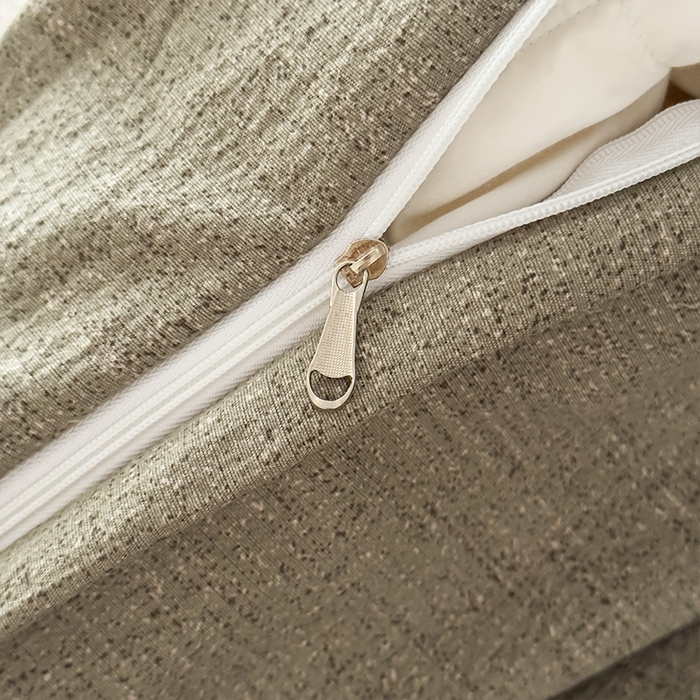 91家纺网 家纺一手货源 找家纺 丝芙妮家居（原乐视家纺） 2025新款原麻纽扣款四件套 叶新泽-绿·纽扣款