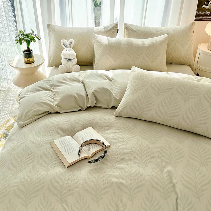 91家纺网 家纺一手货源 找家纺 （总）宜代光年 2025新款60s水洗棉提花系列四件套-第二批-场景一