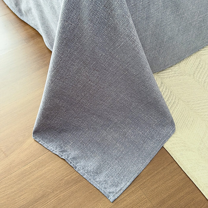 91家纺网 家纺一手货源 找家纺 丝芙妮家居（原乐视家纺） 2025新款原麻纽扣款四件套 庄生晓梦·纽扣款