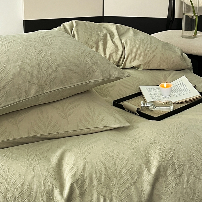 91家纺网 家纺一手货源 找家纺 （总）宜代光年 2025新款60s水洗棉提花系列四件套-第二批-场景二