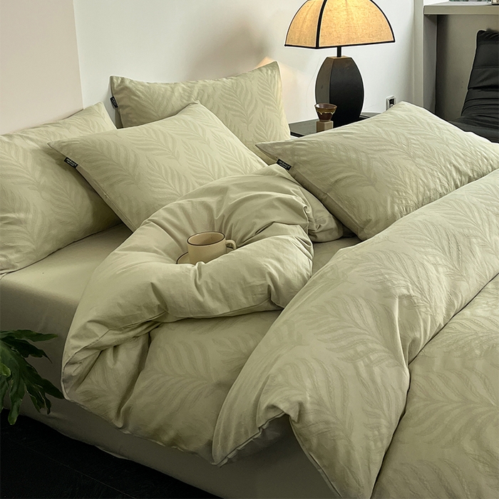 91家纺网 家纺一手货源 找家纺 （总）宜代光年 2025新款60s水洗棉提花系列四件套-第二批-场景二