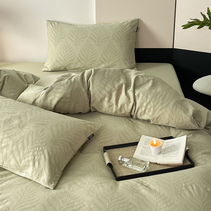 91家纺网 家纺一手货源 找家纺 （总）宜代光年 2025新款60s水洗棉提花系列四件套-第二批-场景二