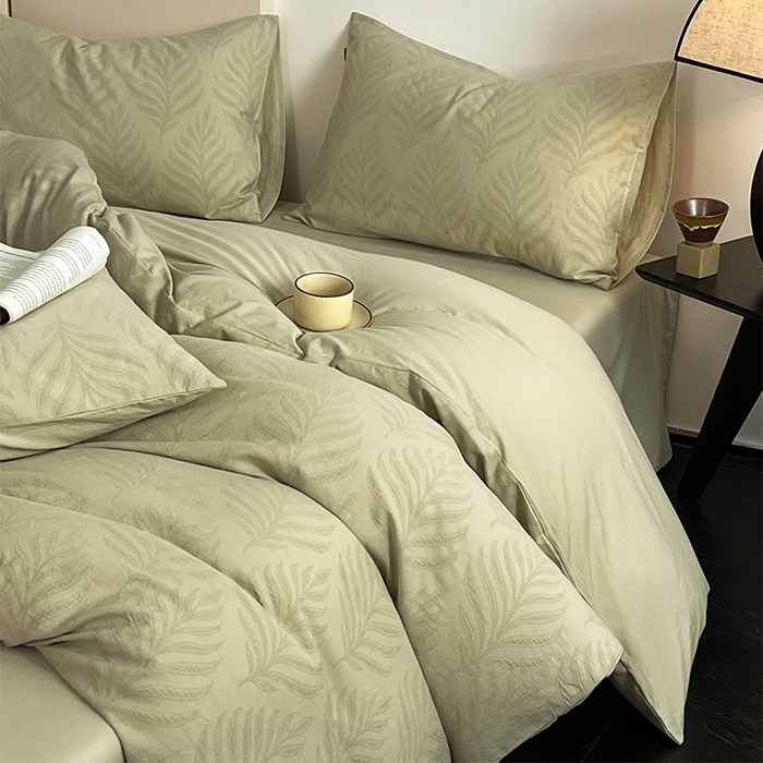 91家纺网 家纺一手货源 找家纺 （总）宜代光年 2025新款60s水洗棉提花系列四件套-第二批-场景二