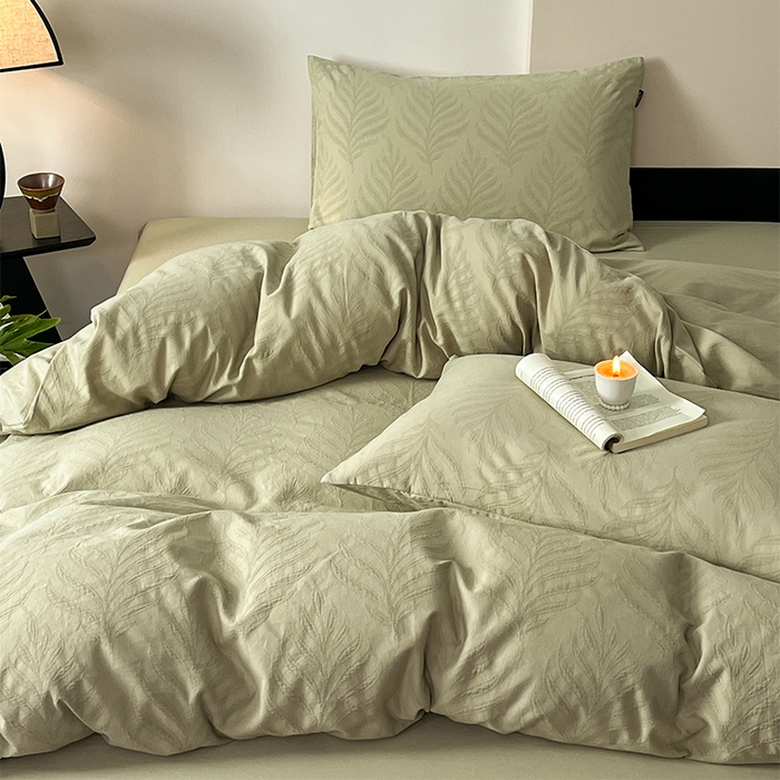 91家纺网 家纺一手货源 找家纺 （总）宜代光年 2025新款60s水洗棉提花系列四件套-第二批-场景二