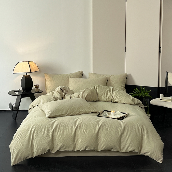 91家纺网 家纺一手货源 找家纺 （总）宜代光年 2025新款60s水洗棉提花系列四件套-第二批-场景二