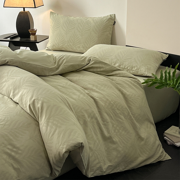 91家纺网 家纺一手货源 找家纺 （总）宜代光年 2025新款60s水洗棉提花系列四件套-第二批-场景二