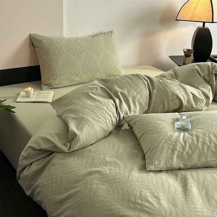 91家纺网 家纺一手货源 找家纺 （总）宜代光年 2025新款60s水洗棉提花系列四件套-第二批-场景二