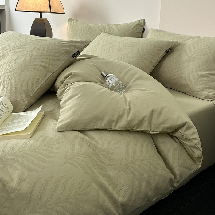 91家纺网 家纺一手货源 找家纺 （总）宜代光年 2025新款60s水洗棉提花系列四件套-第二批-场景二