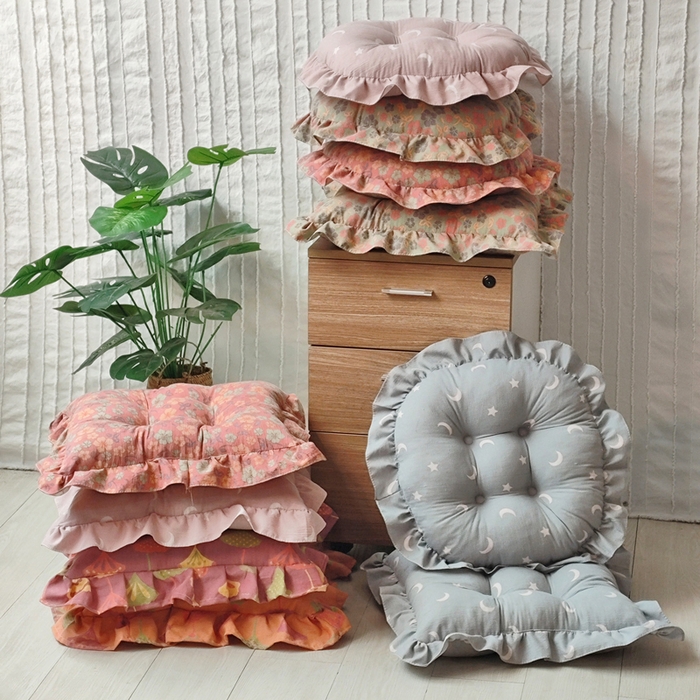 91家纺网 家纺一手货源 找家纺 （总）李帅家居 2025新款韩版花边坐垫