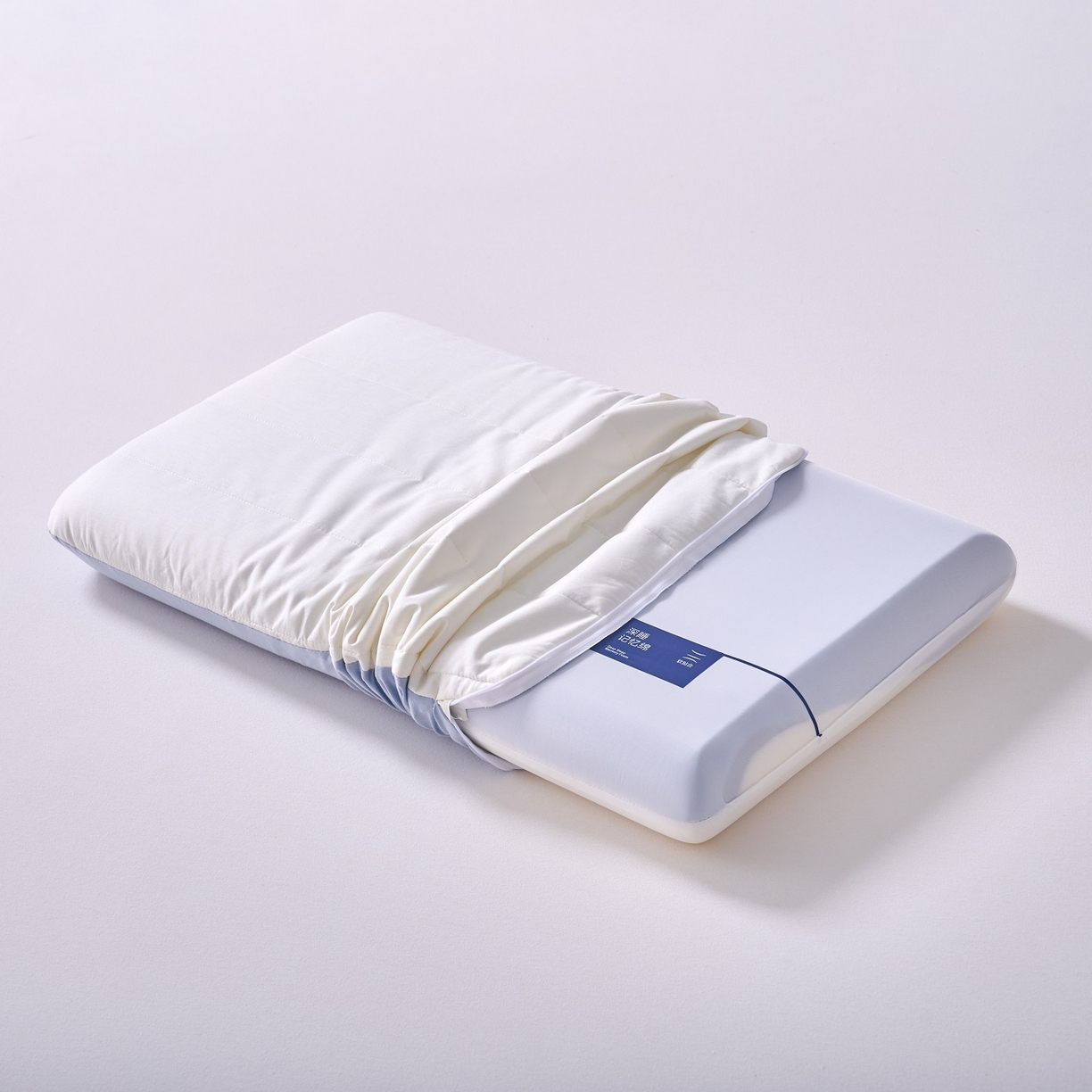 91家纺网 家纺一手货源 找家纺 明星枕业 2025新款朵朵酒店同款星球Pro零压记忆绵枕枕头成人护颈椎枕助睡眠男枕芯 零压记忆绵枕-三芯蓝灰白