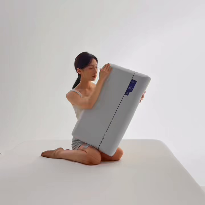 91家纺网 家纺一手货源 找家纺 明星枕业 2025新款朵朵酒店同款星球Pro零压记忆绵枕枕头成人护颈椎枕助睡眠男枕芯 零压记忆绵枕-三芯蓝灰白