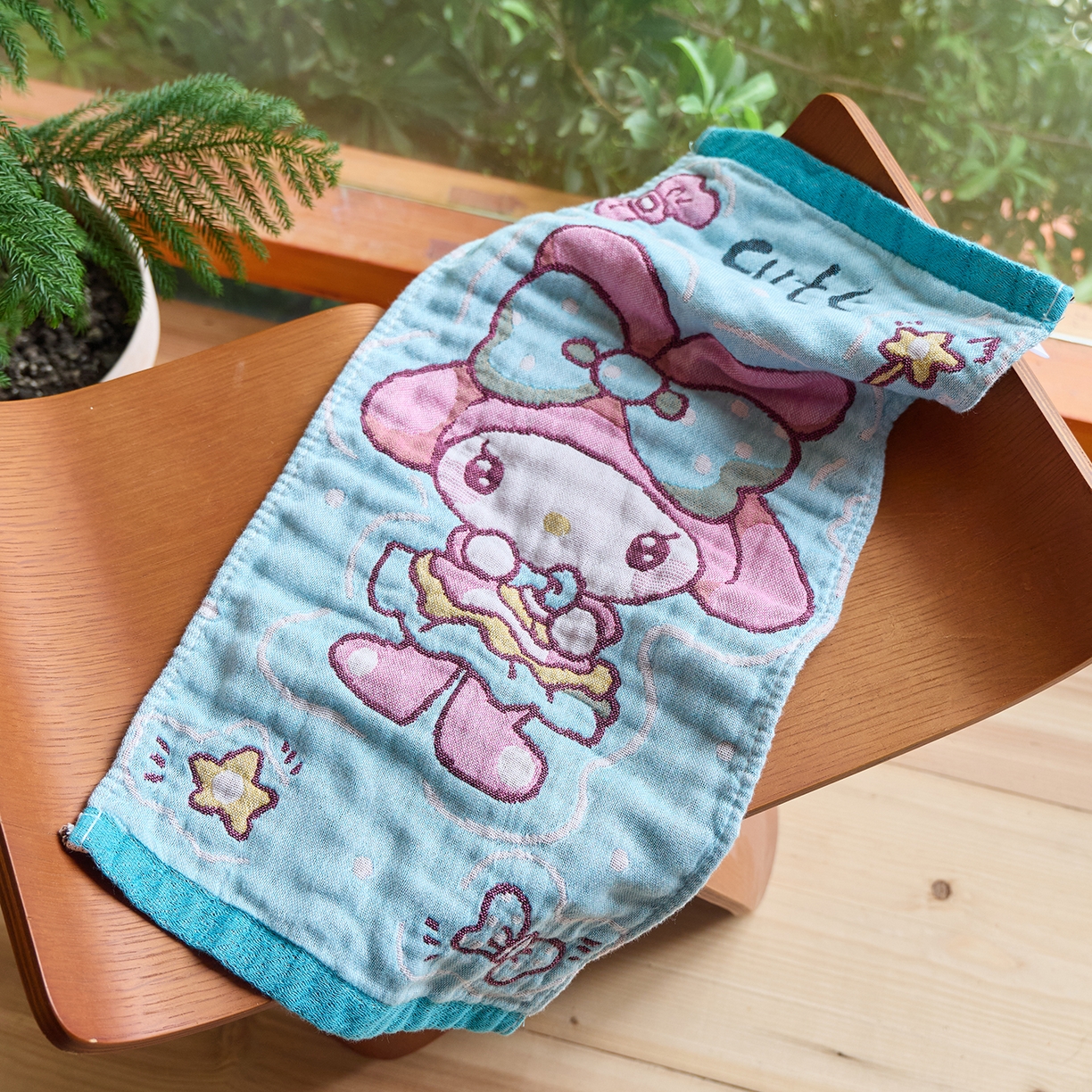 91家纺网 家纺一手货源 找家纺 沐瑟家纺 2025新款全棉纱布儿童卡通小毛巾 美乐蒂 25*50cm/条