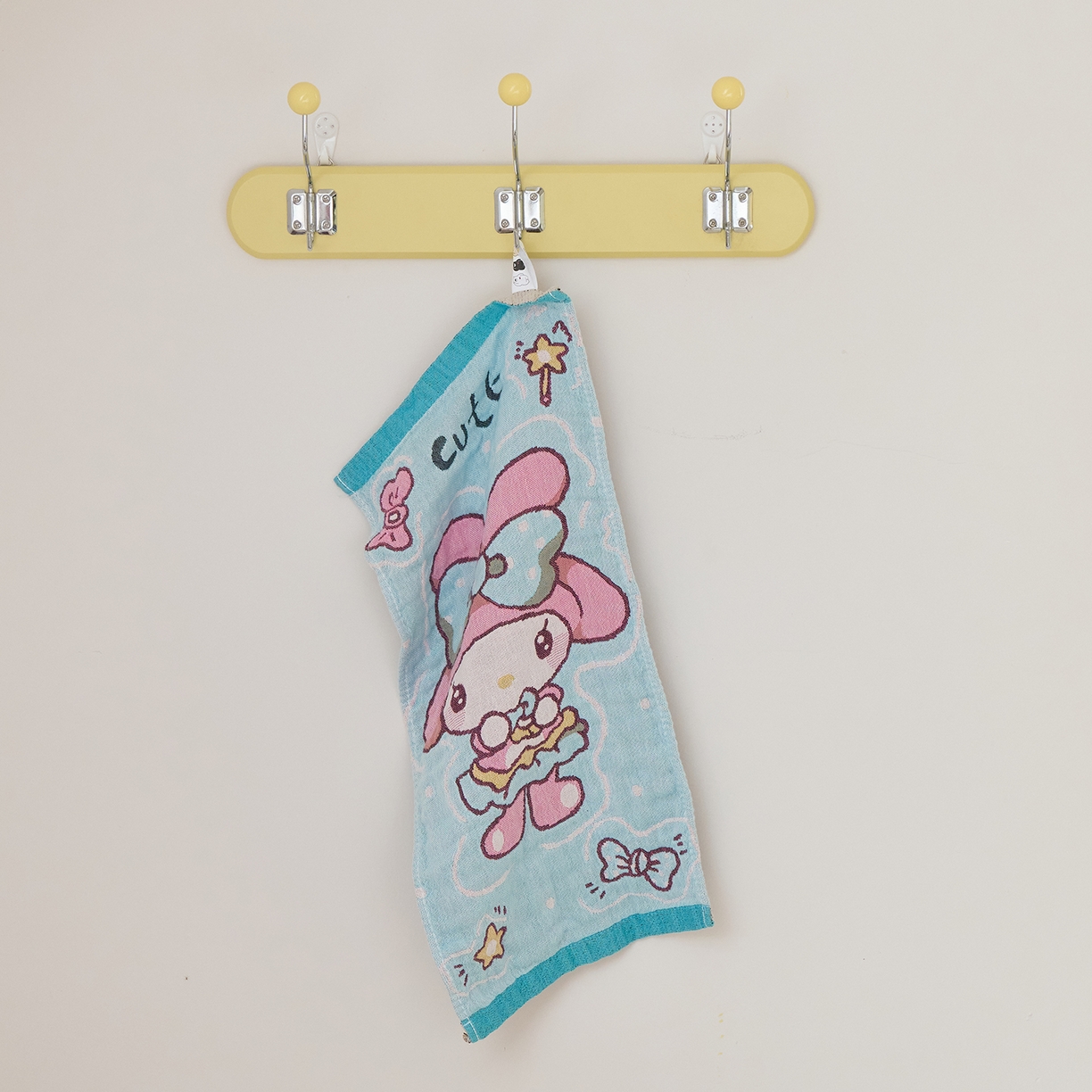 91家纺网 家纺一手货源 找家纺 沐瑟家纺 2025新款全棉纱布儿童卡通小毛巾 美乐蒂 25*50cm/条