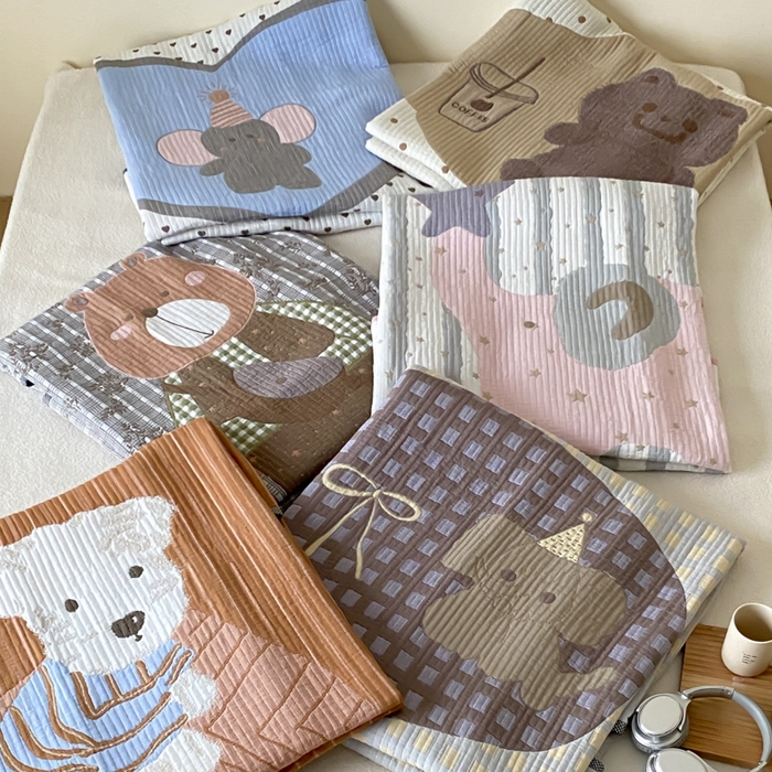 91家纺网 家纺一手货源 找家纺 麻依 2025新款软萌纱布床盖三件套（控价：229元） 组合图