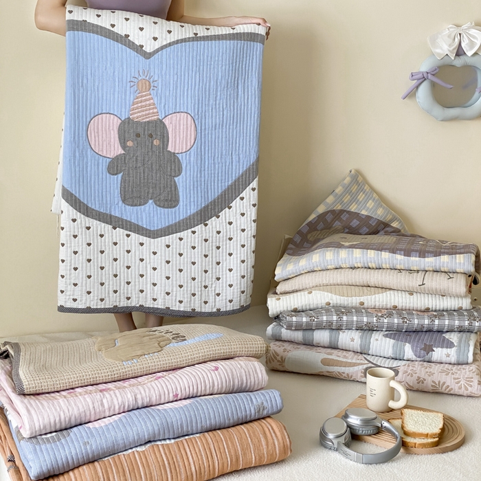 91家纺网 家纺一手货源 找家纺 麻依 2025新款软萌纱布床盖三件套（控价：229元） 组合图