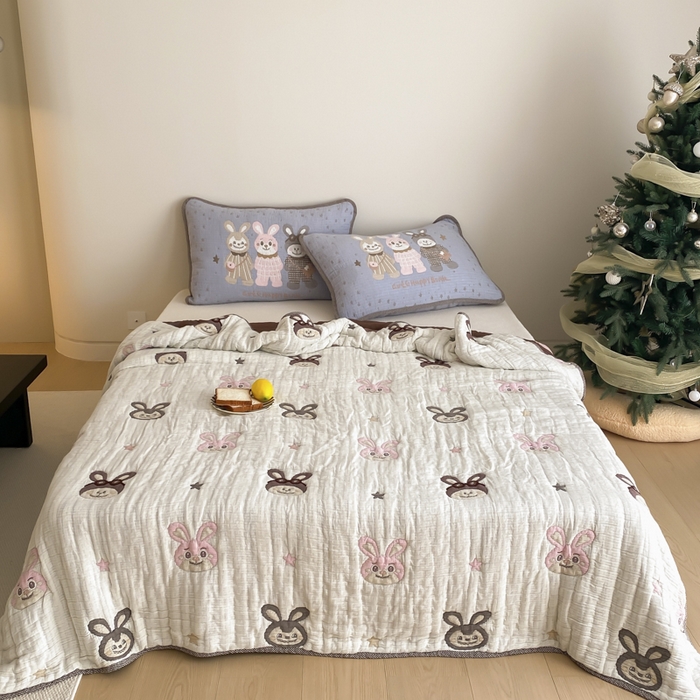 91家纺网 家纺一手货源 找家纺 （总）麻依 2025新款十层纱布软萌泡芙被被子春秋被子被芯