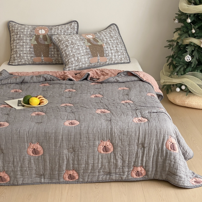 91家纺网 家纺一手货源 找家纺 （总）麻依 2025新款十层纱布软萌泡芙被被子春秋被子被芯