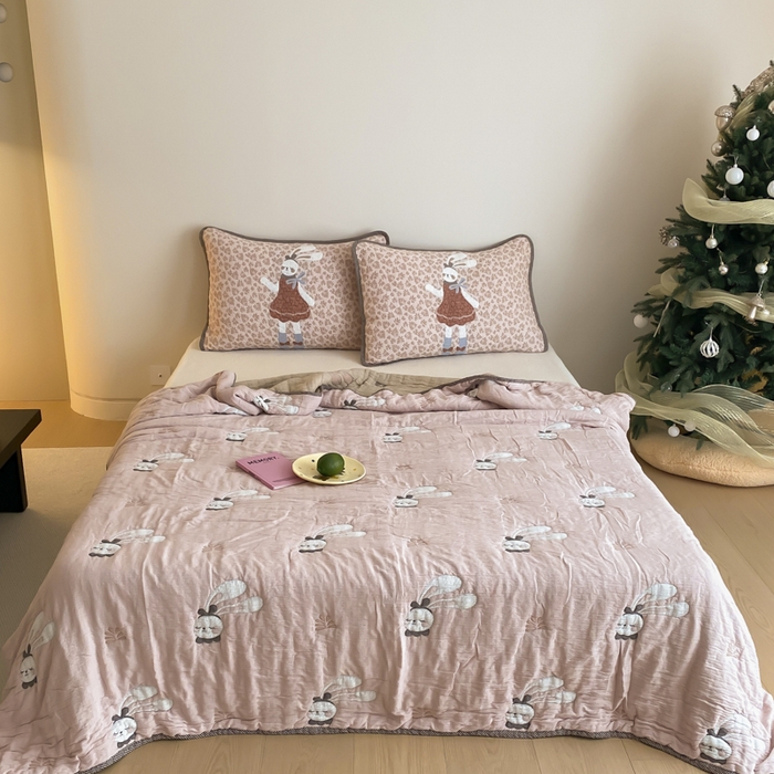 91家纺网 家纺一手货源 找家纺 （总）麻依 2025新款十层纱布软萌泡芙被被子春秋被子被芯