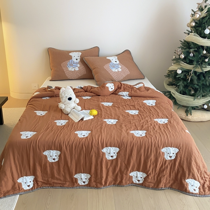 91家纺网 家纺一手货源 找家纺 （总）麻依 2025新款十层纱布软萌泡芙被被子春秋被子被芯