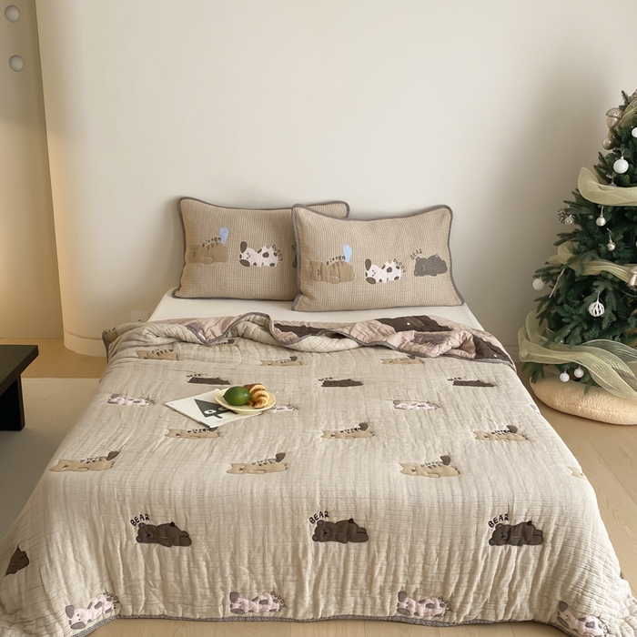 91家纺网 家纺一手货源 找家纺 （总）麻依 2025新款十层纱布软萌泡芙被被子春秋被子被芯