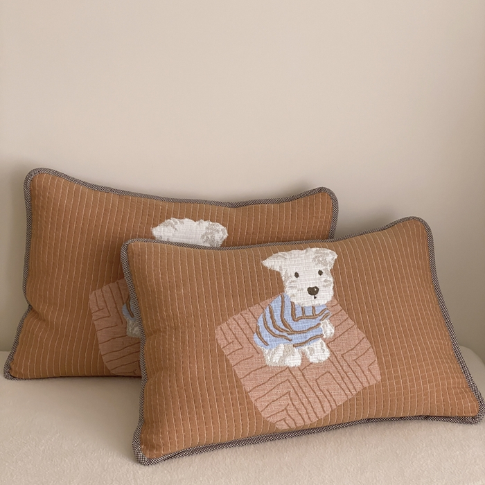 91家纺网 家纺一手货源 找家纺 麻依 2025新款十层纱布软萌泡芙被被子春秋被子被芯 西单小狗