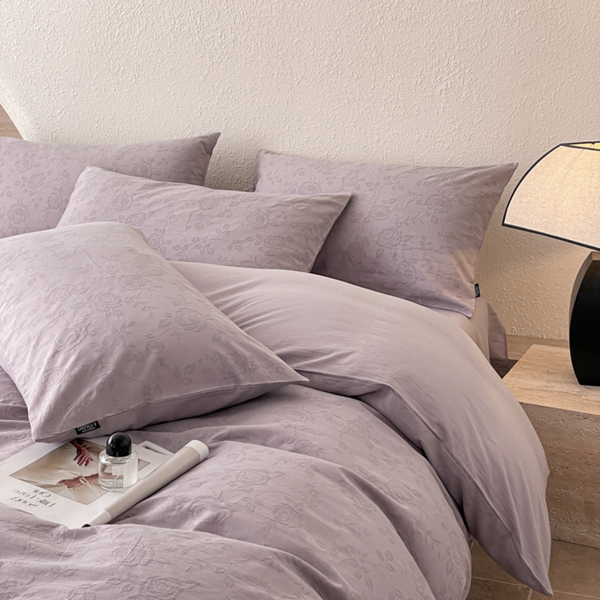 91家纺网 家纺一手货源 找家纺 （总）宜代光年 2025新款三层纱60s水洗棉提花系列四件套