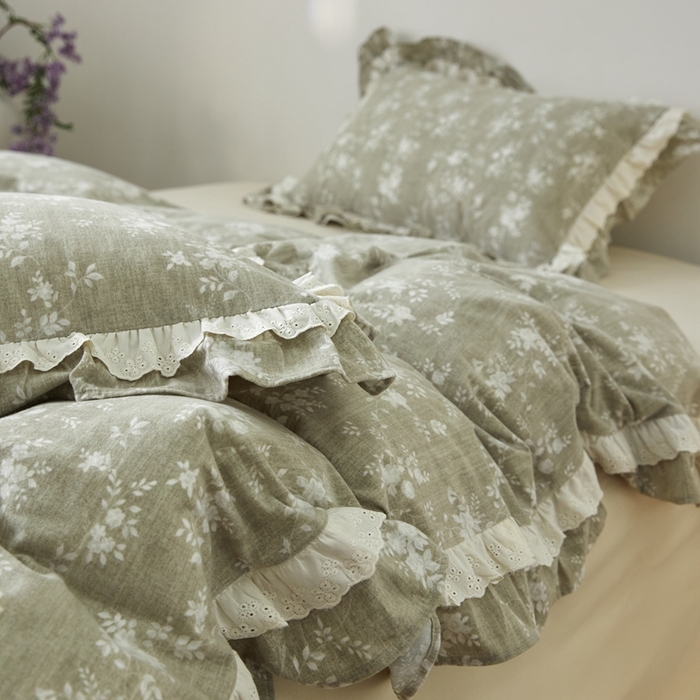 91家纺网 家纺一手货源 找家纺 金奇达家纺 2025新款A类保暖羽零™空气拉绒加厚法式荷叶边四件套热肤膜【森屿集】（会员减50元） 热肤膜【森屿集】系列，标准号全网控价（折后券后）不低于228元  半熟青柠