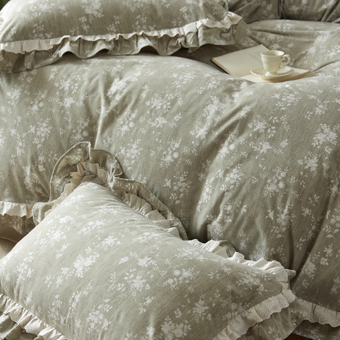 91家纺网 家纺一手货源 找家纺 金奇达家纺 2025新款A类保暖羽零™空气拉绒加厚法式荷叶边四件套热肤膜【森屿集】（会员减50元） 热肤膜【森屿集】系列，标准号全网控价（折后券后）不低于228元  半熟青柠