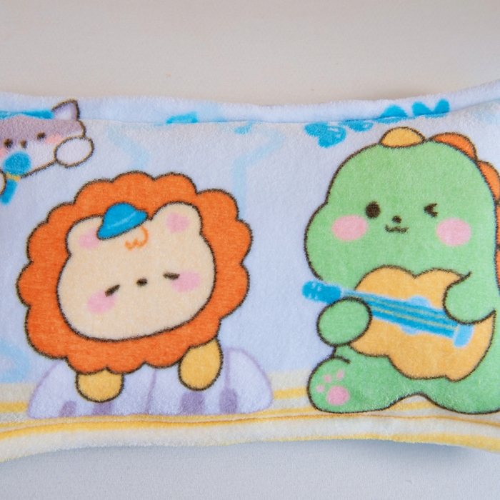 91家纺网 家纺一手货源 找家纺 吉咪兔家纺 25年新款大版定位图案儿童卡通牛奶绒枕套加厚秋冬季宝宝枕头套幼儿园枕芯套吉他恐龙