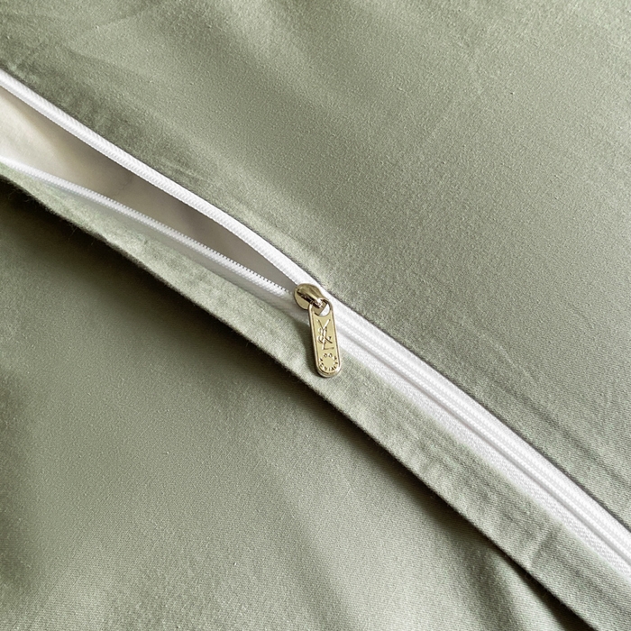 91家纺网 家纺一手货源 找家纺 宜代光年 2025新款三层纱60s水洗棉提花系列四件套 繁花-绿