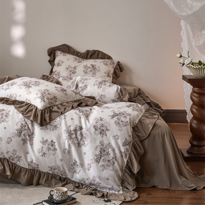 91家纺网 家纺一手货源 找家纺 （总）金奇达家纺 2025新款保暖羽零™空气拉绒加厚双感棉绒四件套全棉双层纱【法式复古】（会员减30元）双感棉绒【法式复古】系列，标准号全网控价（折后券后）不低于228元