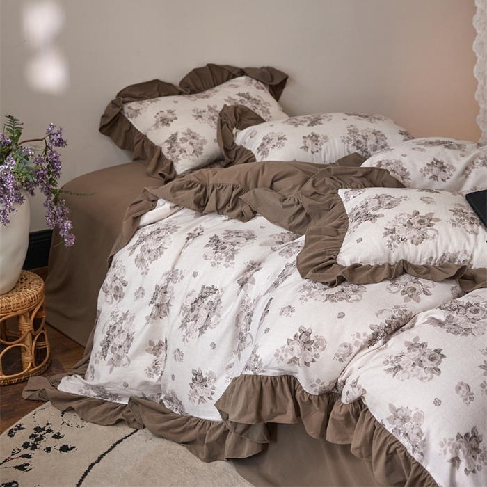 91家纺网 家纺一手货源 找家纺 （总）金奇达家纺 2025新款保暖羽零™空气拉绒加厚双感棉绒四件套全棉双层纱【法式复古】（会员减30元）双感棉绒【法式复古】系列，标准号全网控价（折后券后）不低于228元