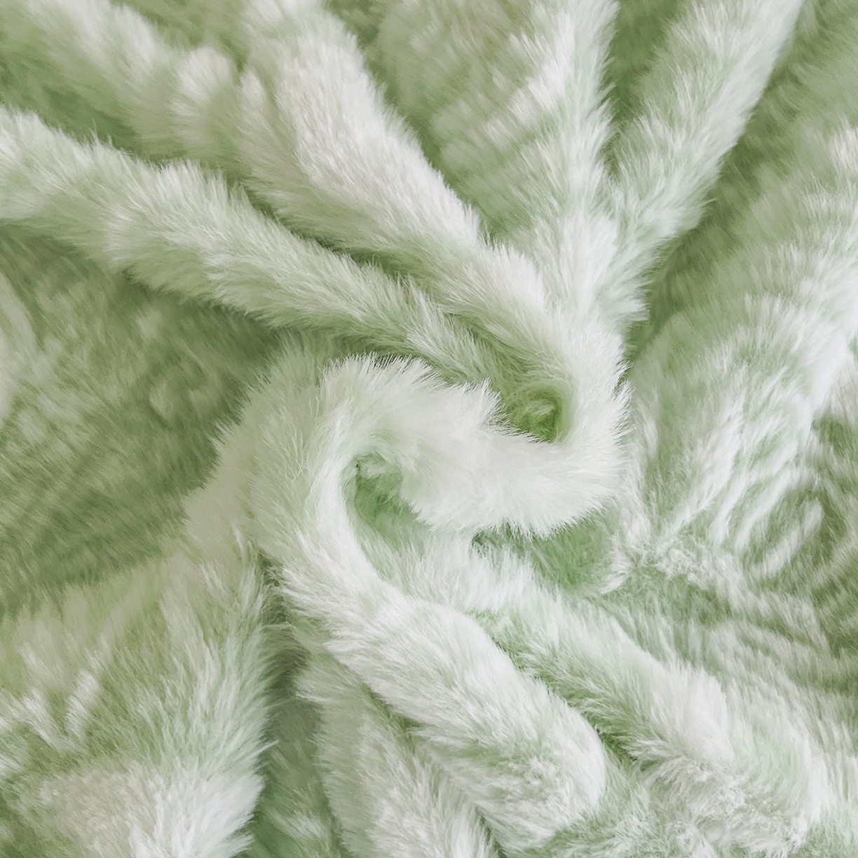 91家纺网 家纺一手货源 找家纺 畅畅家纺 2025新款冬季立体烂花兔毛绒床单床笠四件套-佳人有约系列 佳人有约-青柠绿