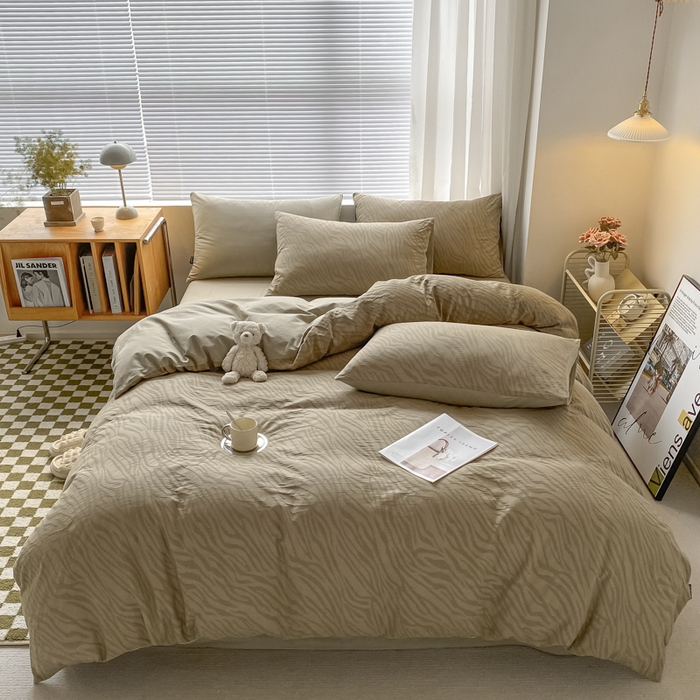 91家纺网 家纺一手货源 找家纺 （总）宜代光年 2025新款60s水洗棉提花系列四件套