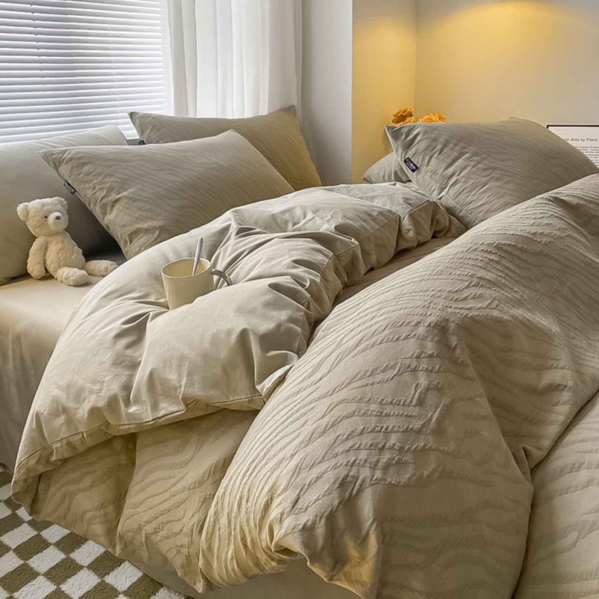 （总）宜代光年 2025新款60s水洗棉提花系列四件套