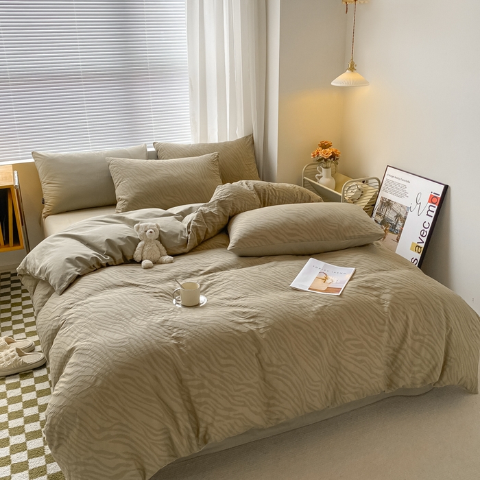 91家纺网 家纺一手货源 找家纺 （总）宜代光年 2025新款60s水洗棉提花系列四件套