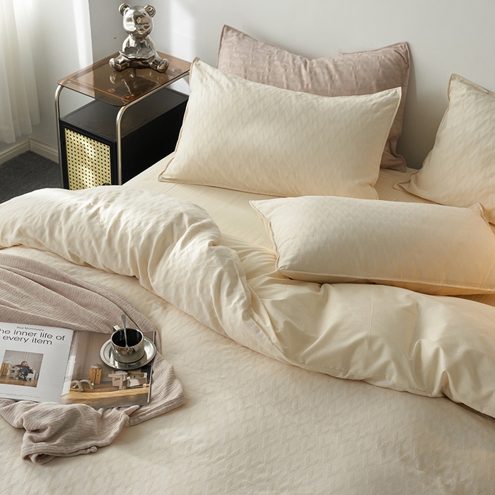 91家纺网 家纺一手货源 找家纺 宜代光年 2025新款60s水洗棉提花系列四件套 威廉