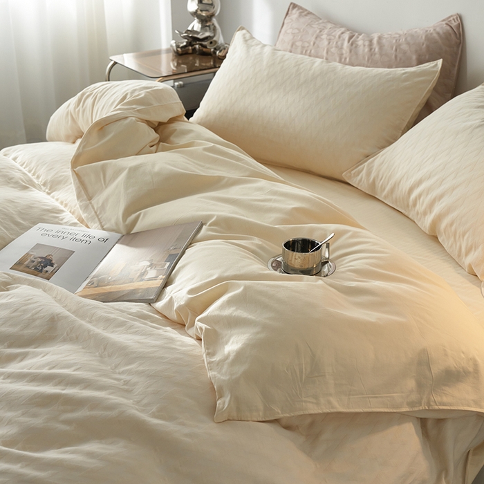 91家纺网 家纺一手货源 找家纺 宜代光年 2025新款60s水洗棉提花系列四件套 威廉