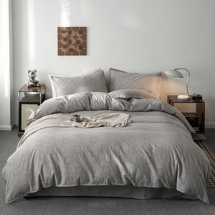 91家纺网 家纺一手货源 找家纺 宜代光年 2025新款60s水洗棉提花系列四件套 镜像